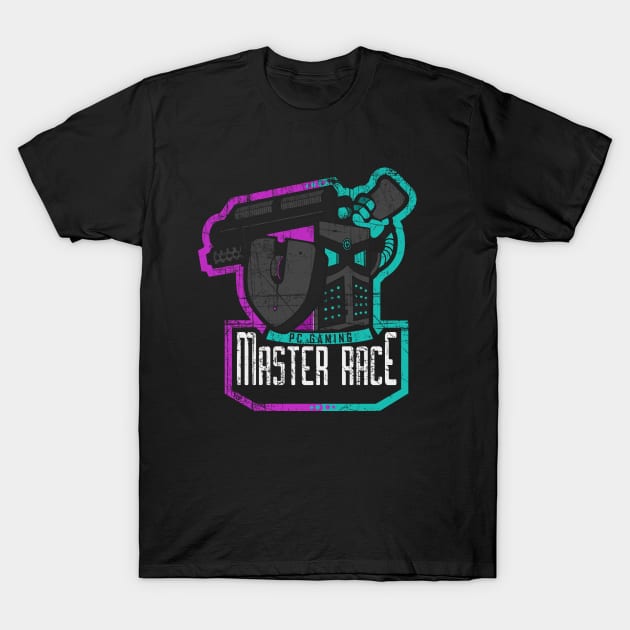 PC Gaming Master Race- Battleworn T-Shirt by Just_Shrug